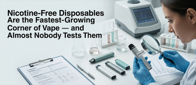 Nicotine-Free Disposables Are the Fastest-Growing Corner of Vape and Almost Nobody Tests Them